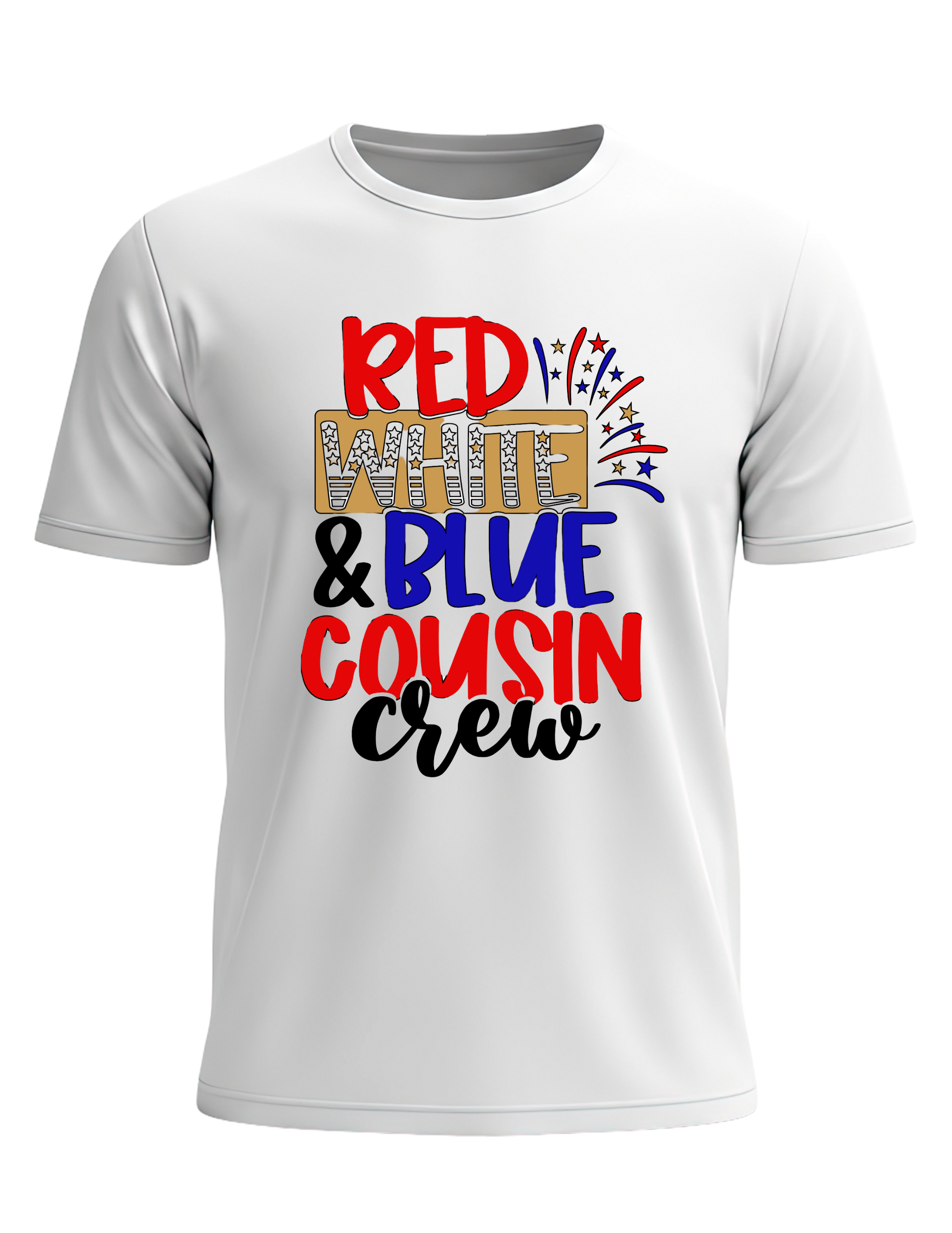 Red, White, & Blur Cousin Crew Tee